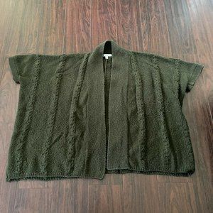 CAbi Womens Olive Short Sleeve Knitted Sweater S/M